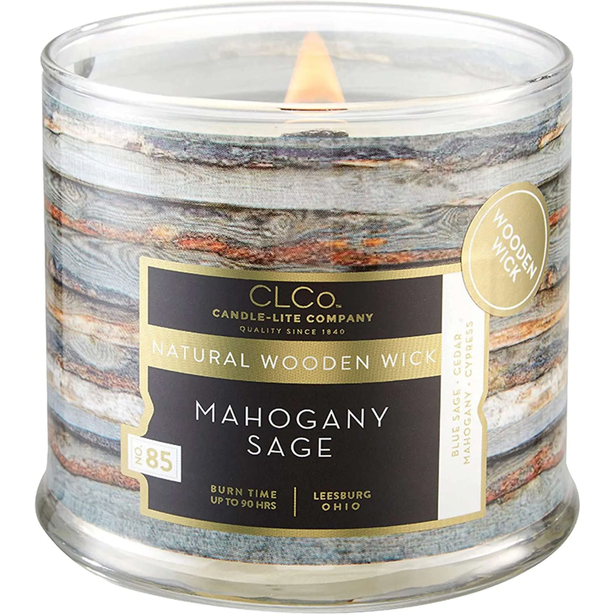 Vela Aromática Mahogany Sage 14 Onzas