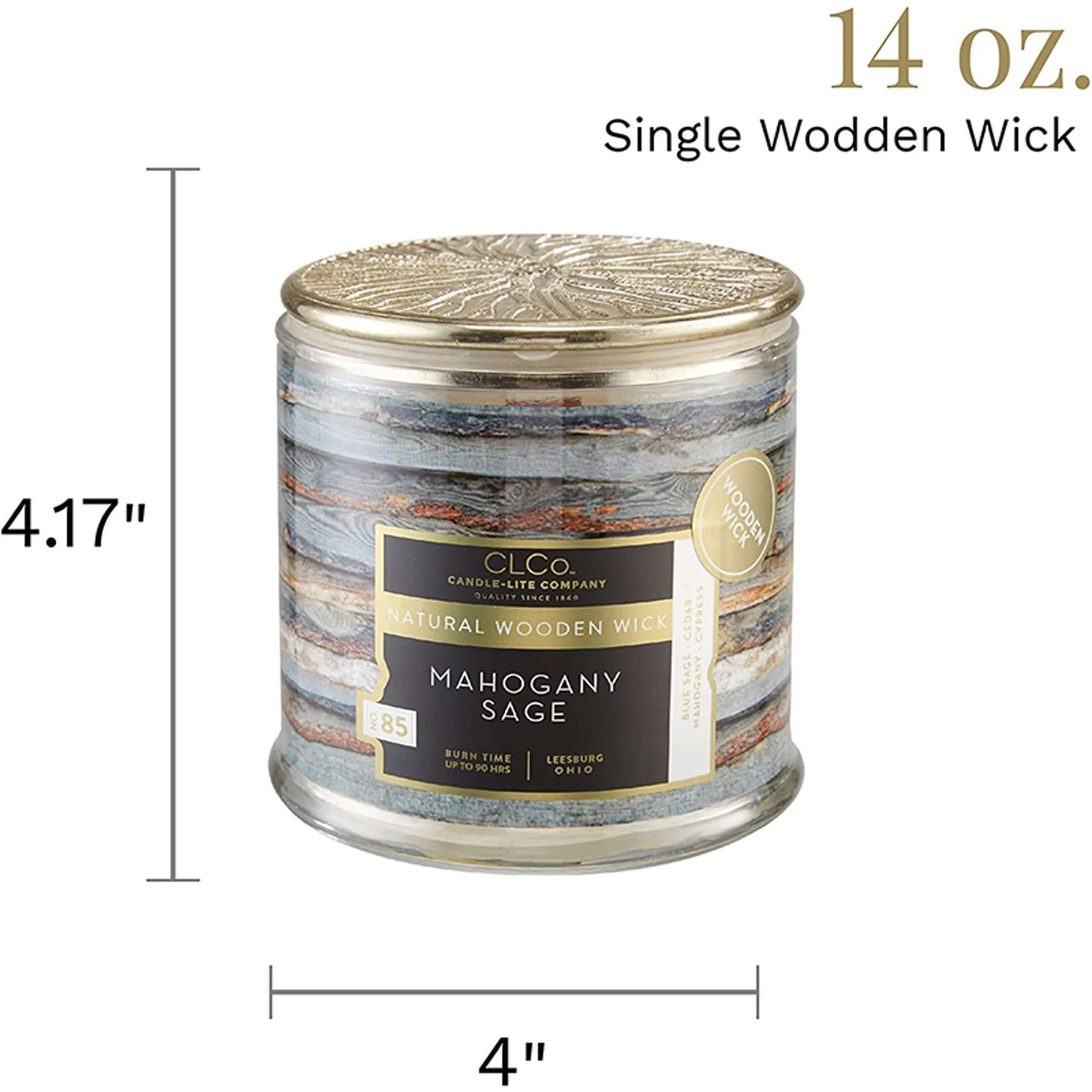 Vela Aromática Mahogany Sage 14 Onzas